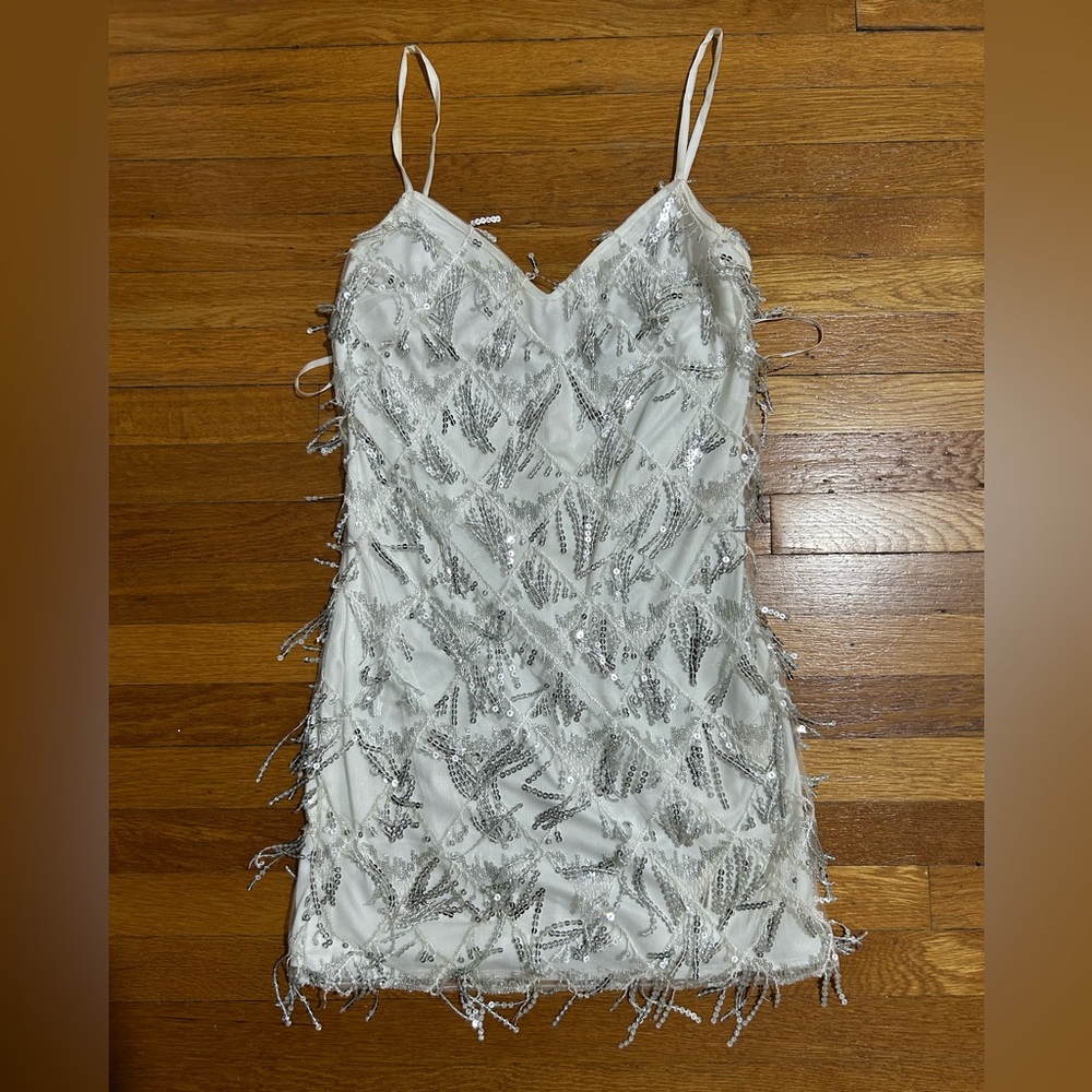 Lulus White Sequin Dress